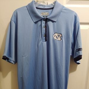 North Carolina Tar heels Sky Blue Golf Polo Shirt.